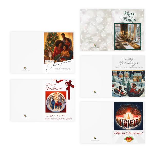 Holiday Kwanzaa Christmas Multi-Design African American Black Family Greeting cards for Holiday cards for Christmas Kwanzaa Season (5-Pack) - Image 2